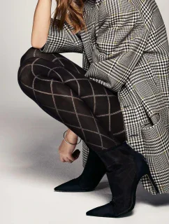 Veneziana Rombo Grandi punčocháče 60 den 5-XL