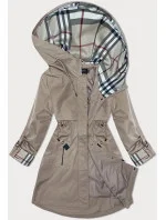 Tmavě béžová bunda parka s ozdobnou podšívkou (2) model 19709867 - BH FOREVER
