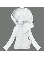 Dámská prošívaná bunda ze směsových materiálů J Style white (16M9226-281) Dámská prošívaná bunda ze směsových materiálů J Style white (16M9226-281)