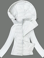 Dámská prošívaná bunda ze směsových materiálů J Style white (16M9226-281)