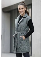 Khaki prošívaná vesta Goodlookin s páskem (B8603-11) Khaki prošívaná vesta Goodlookin s páskem (B8603-11)