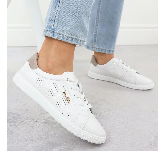 Filippo bílá kožená sportovní polobotka DP6738 Filippo bílá kožená sportovní polobotka DP6738