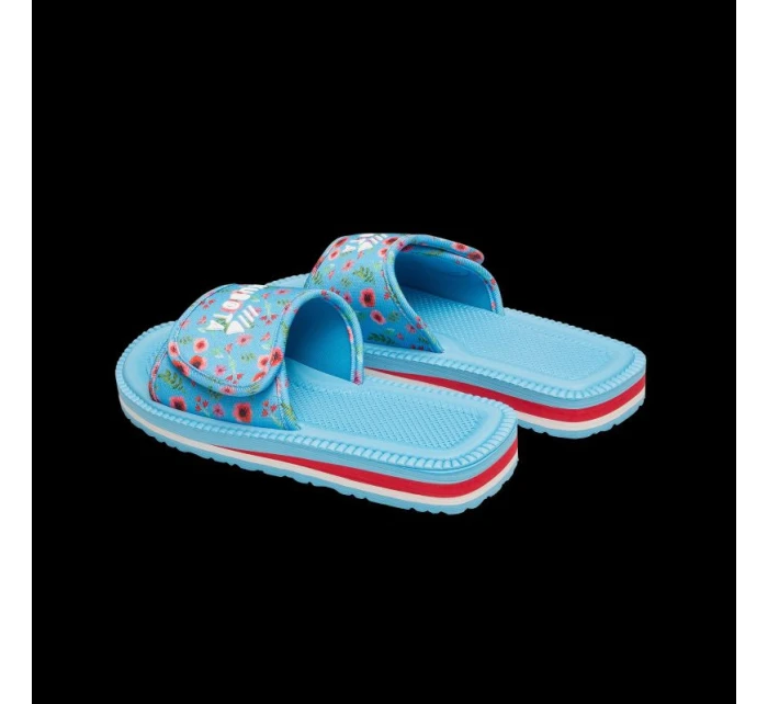 Klapky na suchý zip Kubota vícebarevné květinové modré K25SS-100-001-14-1