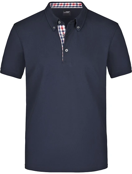 Daiber JN 964 Pánské piqué polo button-down 02.0964 navy/red-navy-white