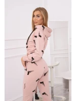 Sada s potiskem pistole tmavě pudrově růžová Sada s potiskem pistole tmavě pudrově růžová