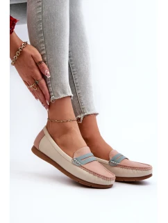 Dámské mokasíny z eko kůže růžové model 21661270 - EVENTO