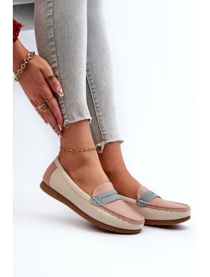 Dámské mokasíny z eko kůže růžové model 21661270 - EVENTO Dámské mokasíny z eko kůže růžové model 21661270 - EVENTO