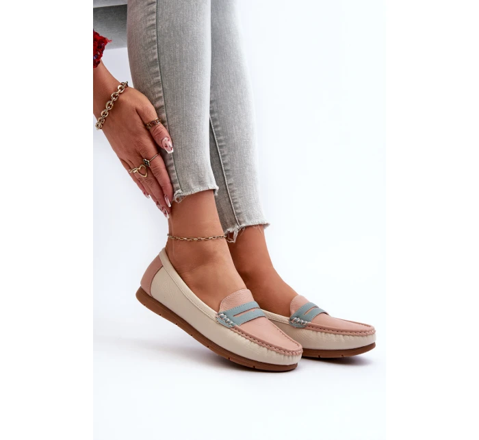 Dámské mokasíny z eko kůže růžové model 21661270 - EVENTO Dámské mokasíny z eko kůže růžové model 21661270 - EVENTO