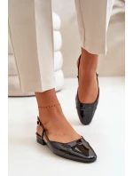 Lakované Baletky Na Nízkém Podpatku S Černé model 21670622 - Boto Lakované Baletky Na Nízkém Podpatku S Černé model 21670622 - Boto