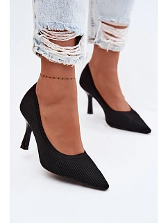 Materiálové Podpatky Lodičky Černé model 22102879 - Boto