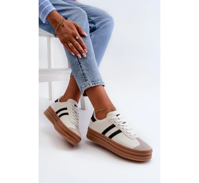 Dámské Tenisky na platformě White Egelia Dámské Tenisky na platformě White Egelia