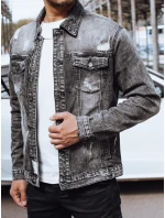 Pánská džínová bunda černá FashionStreet TX4696 Pánská džínová bunda černá FashionStreet TX4696