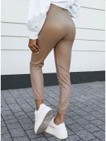 Dámské voskované kalhoty béžové se šňůrkou Dstreet model 21980116 - FashionStreet