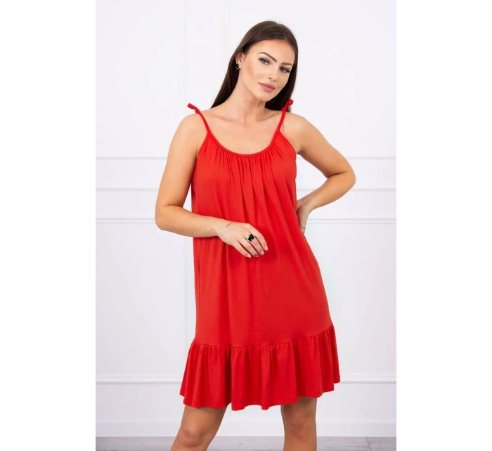 Šaty s model 21752898 páskem červené - K-Fashion