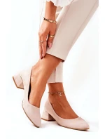 Semišové lodičky Lewski 3118 Béžové