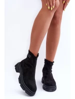 Kožené Klasické Zateplené Boty Černé model 21630931 - Boto Kožené Klasické Zateplené Boty Černé model 21630931 - Boto