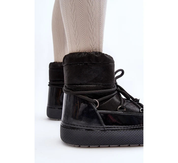 Dámské zimní boty s mašlí černé model 21644967 - Boto Dámské zimní boty s mašlí černé model 21644967 - Boto