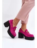 Zazoo 20170 Dámské Semišové Polobotky Na Podpatku Fuksie Zazoo 20170 Dámské Semišové Polobotky Na Podpatku Fuksie