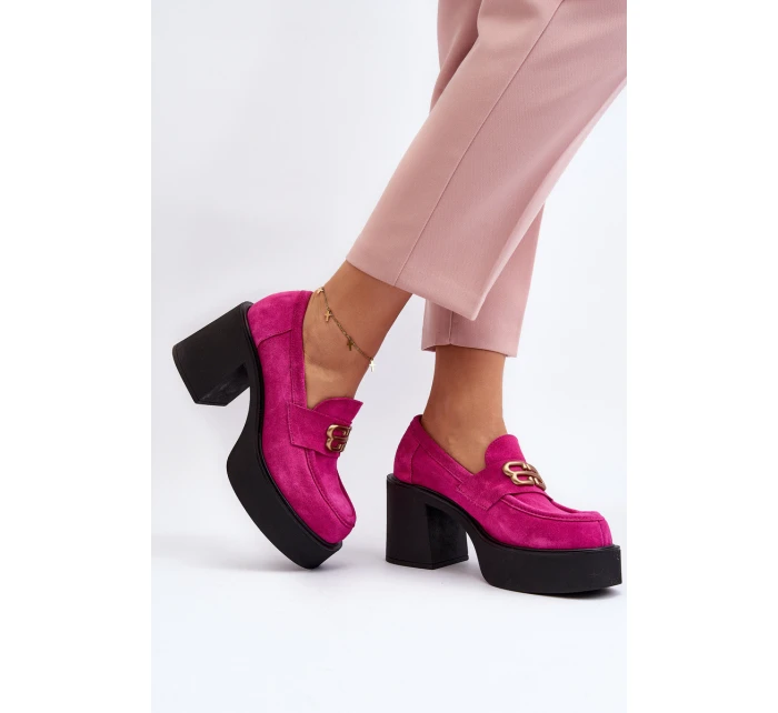 Zazoo 20170 Dámské Semišové Polobotky Na Podpatku Fuksie Zazoo 20170 Dámské Semišové Polobotky Na Podpatku Fuksie