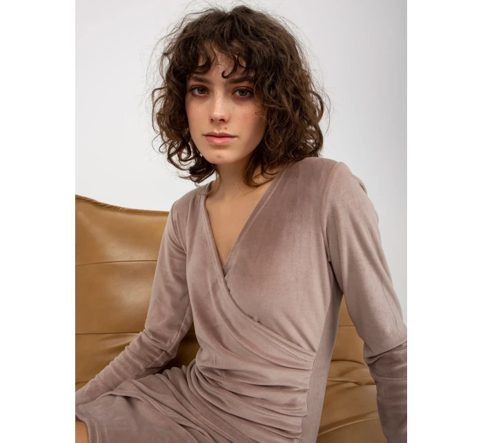 Šaty RP SK model 17903558 tmavě lila - FPrice Šaty RP SK model 17903558 tmavě lila - FPrice