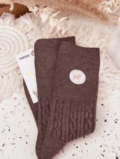 Dámské dlouhé vlněné ponožky – tmavě šedé