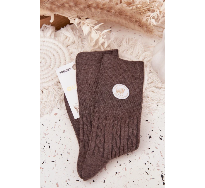 Dámské dlouhé vlněné ponožky – tmavě šedé Dámské dlouhé vlněné ponožky – tmavě šedé