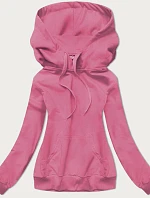 Tenká dámská klokaní mikina špinavě růžová (W06-19-1)