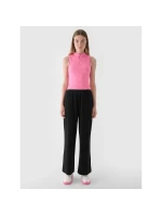 Dámské velurové tepláky s širokými nohavicemi model 21432583 - 4F Dámské velurové tepláky s širokými nohavicemi model 21432583 - 4F