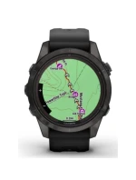 Hodinky Garmin Fenix 7S Pro 42mm Sapphire Solar šedé titanové DLC s černým řemínkem Hodinky Garmin Fenix 7S Pro 42mm Sapphire Solar šedé titanové DLC s černým řemínkem
