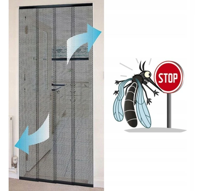 LAMELOVÁ MOSKYTIÉRA 100X220 POLYESTER+PÁSEK NA SUCHÝ ZIP