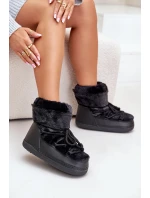 Sněhule S Kožíškem A Šněrováním Černé model 21679608 - Boto