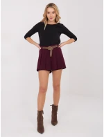 Szorty IT SN model 21782490 bordowy - FPrice Szorty IT SN model 21782490 bordowy - FPrice