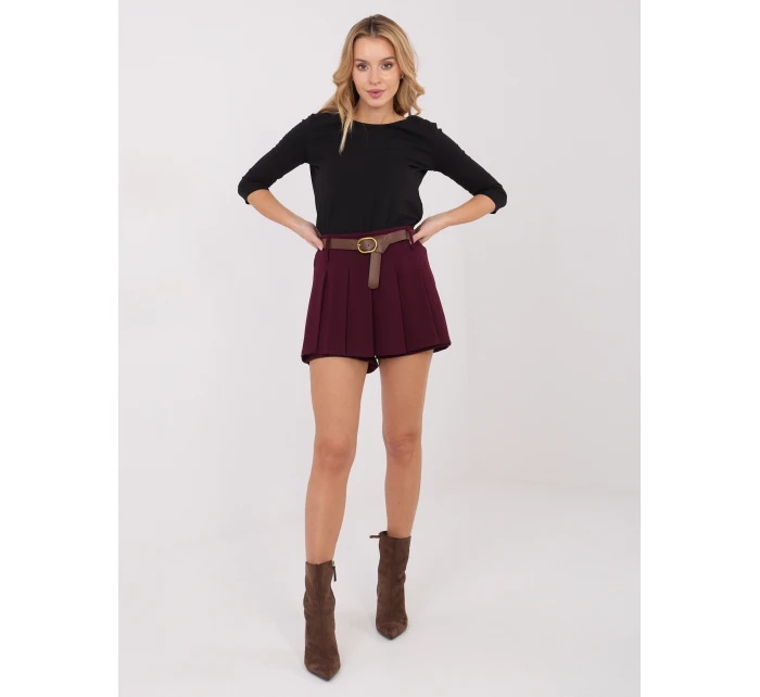 Szorty IT SN model 21782490 bordowy - FPrice Szorty IT SN model 21782490 bordowy - FPrice