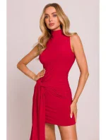 model 20970455 Mini šaty s vázáním vpředu červené - Moe