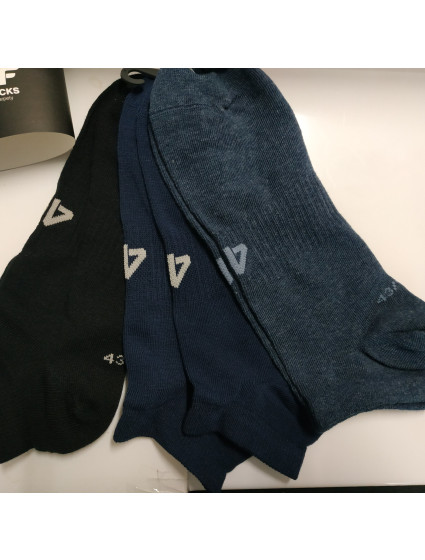 Pánské kotníkové ponožky 4F SOM301 Černé_Modré (3páry)