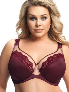 Měkká dámská podprsenka  Bordó model 16241771 - Gorsenia