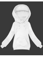 Bílá volná klokaní mikina s kapucí S'West (B-11#)