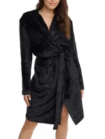 Dámský župan model 20850518 Glossy black - Henderson Dámský župan model 20850518 Glossy black - Henderson