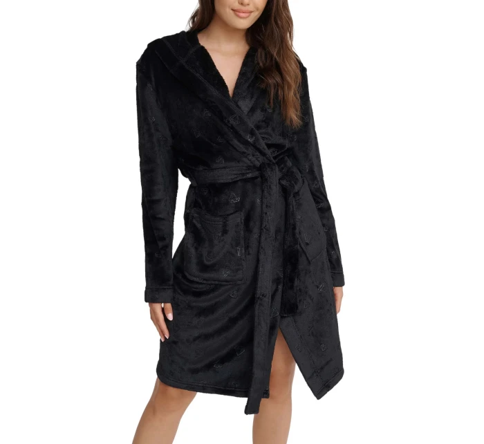 Dámský župan model 20850518 Glossy black - Henderson Dámský župan model 20850518 Glossy black - Henderson