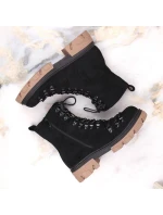 W model 18968499 černé semišové zateplené boty - VINCEZA