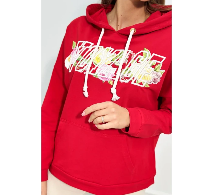 Mikina s nápisem Voyage červený