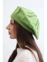 Dámská zimní vlněná čepice baret model 21896598 zelená - K-Fashion