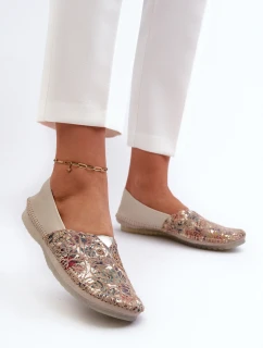 Dámské kožené baleríny model 21660000 Beige - Maciejka