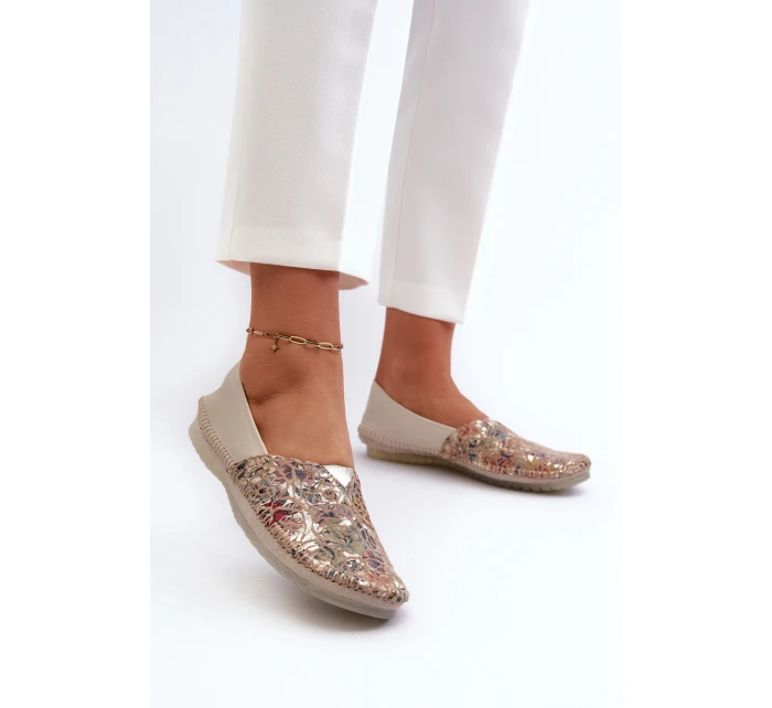 Dámské kožené baleríny Maciejka 1930B-04 Beige