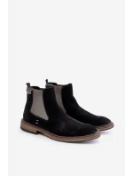 Semišové Boty Chelsea Pánské Big Star OO174154 Černé