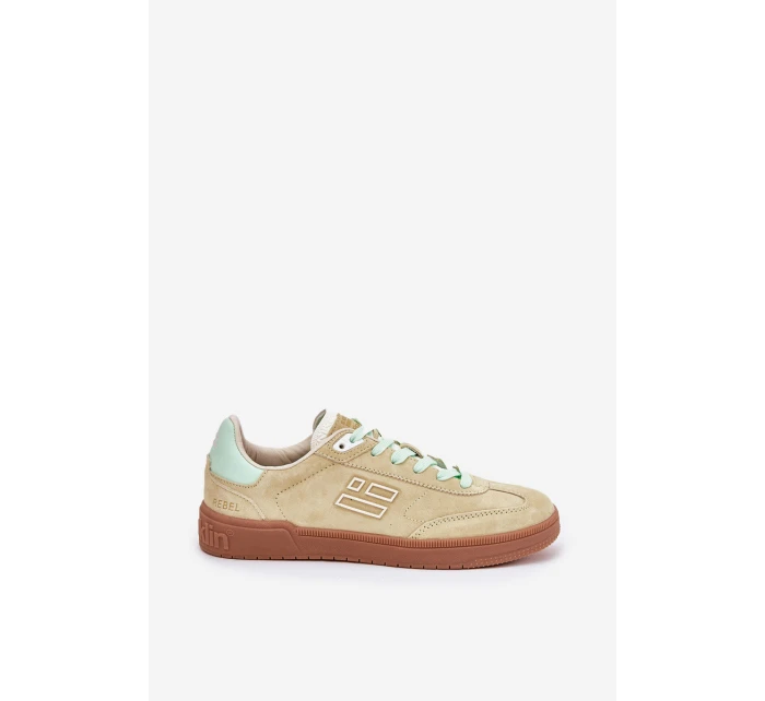 Semišové Sportovní Boty Tenisky Dámské D.Franklin Limetkové DFSH387005