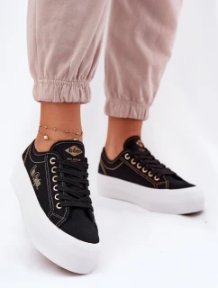 Dámské textilní tenisky na platformě model 21693274 černé - Lee Cooper
