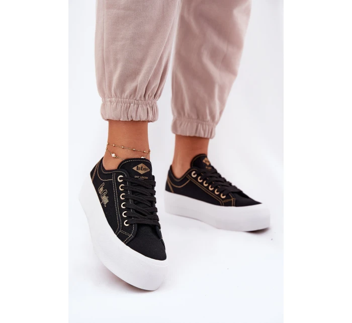 Dámské textilní tenisky na platformě model 21693274 černé - Lee Cooper