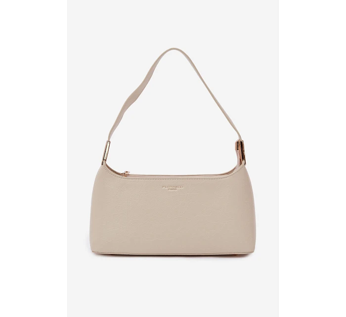 Kožená kabelka Tielle světle béžová