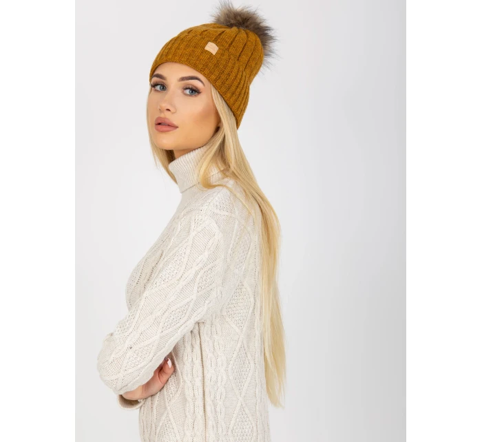 Dámská čepice JK CZ 8.71 tmavě žlutá